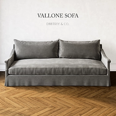 Luxurious Vallone Sofa by Dmitriy & Co 3D model image 1 