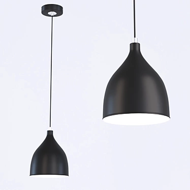 Noak 7266: Modern Black Pendant Lamp 3D model image 1 