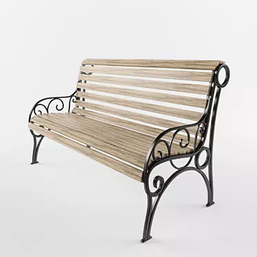 Urban Oasis Park Bench 3D model image 1 