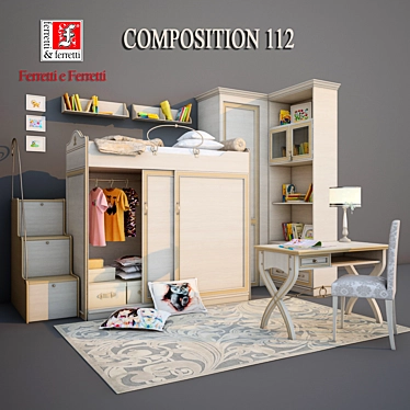 Ferretti e Ferretti Children's Furniture 3D model image 1 