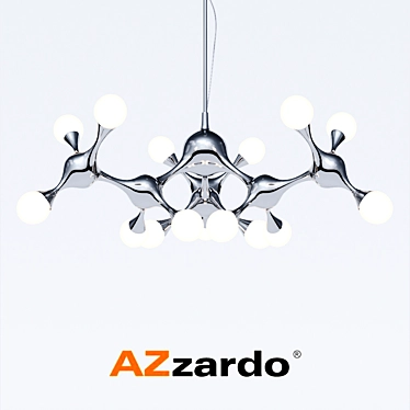 Azzardo Neurono 15 Modern Crystal Chandelier 3D model image 1 