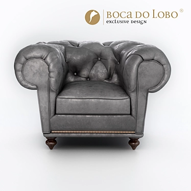 Luxury Nu Chesterfield Armchair: Exquisite Design, Supreme Comfort 3D model image 1 