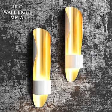 Golden Glow Metal Wall Light 3D model image 1 