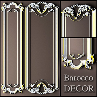 Baroque 3D Max Wall Decor 3D model image 1 
