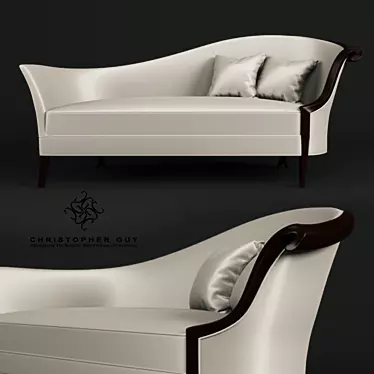 Title: Cala Lily-Inspired Chaise 3D model image 1 