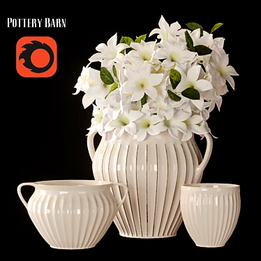 Elegant Surrey Vase Collection 3D model image 1 