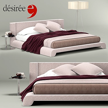 Desiree Isabell Bed: Elegant and Comfortable 3D model image 1 