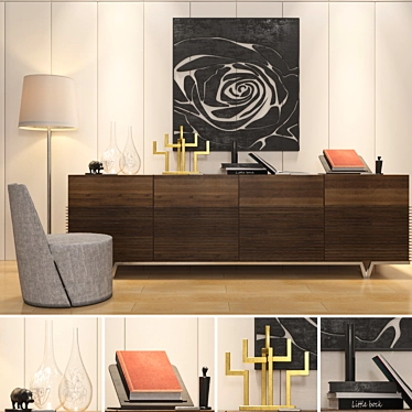 Modern Minimalist Furniture Collection 3D model image 1 