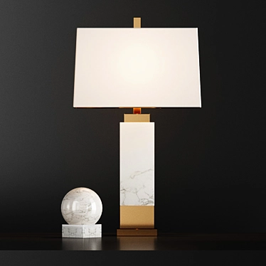 Safavieh Rozella Alabaster Table Lamp 3D model image 1 