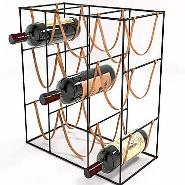 Elegant Wine Stand 3D model image 1 