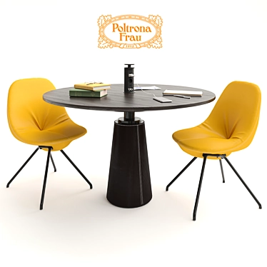 PoltronaFrau DU30 and Mesa Due: Stylish and Functional Set 3D model image 1 