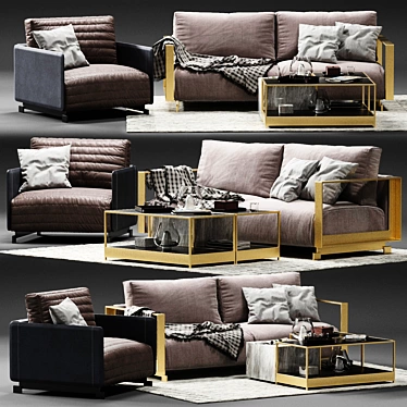 Title: Ditre Italia BAG Sofa - Contemporary Comfort at Its Best 3D model image 1 