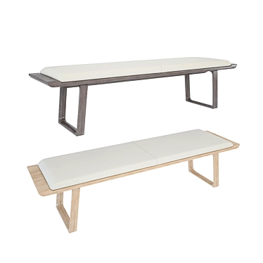 Modrest Cosgrove Modern Taupe & Walnut Dining Bench