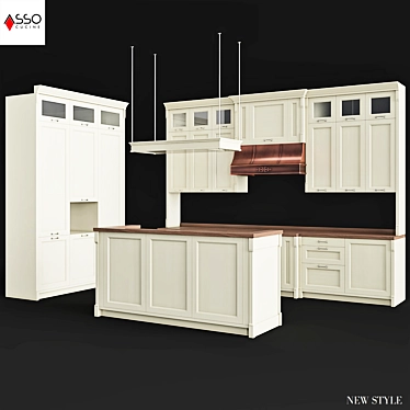ModernAssoCat Kitchen 3D model image 1 