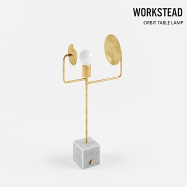 Sleek Orbit Table Lamp - 24" Height 3D model image 1 