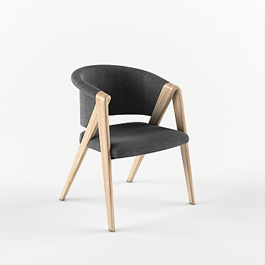 Graceful Loop Wood Chair 3D model image 1 