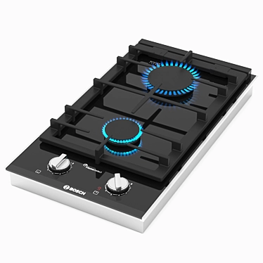 BOSCH Domino Gas Hob - Sleek & Powerful 3D model image 1 