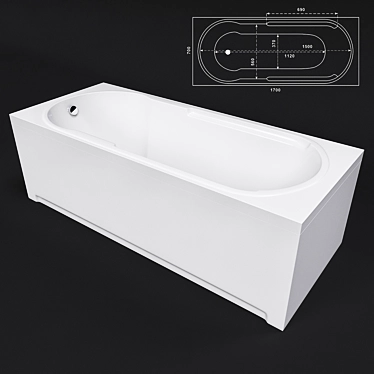 Relisan Eco Plus Bath: Luxurious and Spacious 3D model image 1 