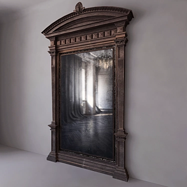 Title: Vintage Hanging Mirror: Classic Elegance 3D model image 1 