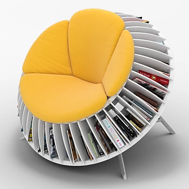 Sunflower Bookshelf Chair 3D model image 1 