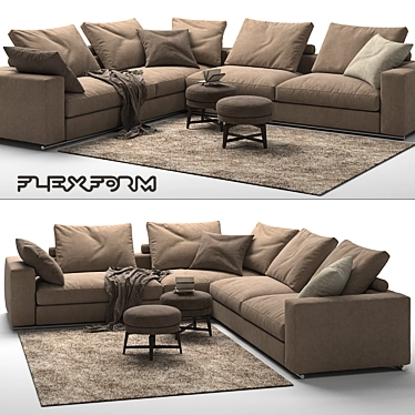 Flexform Groundpiece Modular Sofa 3D model image 1 