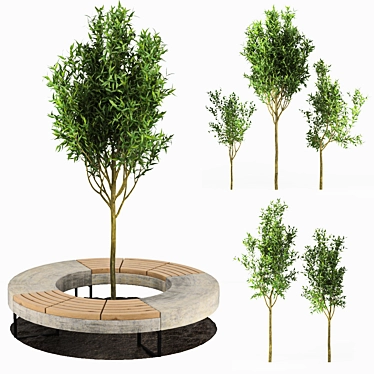 Tree Grove: Natural Landscape Sculpture 3D model image 1 