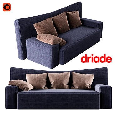 Stylish Driade Wow Low Back Sofa by Philippe Starck 3D model image 1 