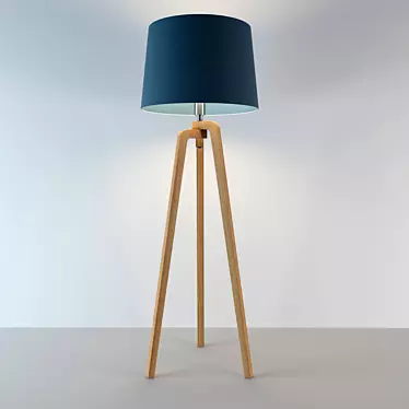 Modern Metal Standing Lamp 3D model image 1 