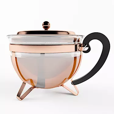 Elegant Bodum Shambord 1.3L Teapot 3D model image 1 