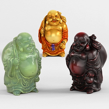 Hotei (Budai) Statue - Serene and Elegant 3D model image 1 