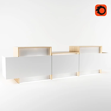 Modern Reception Desk: Sleek Design 3D model image 1 