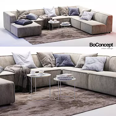 Modern BoConcept Carmo 7 - Stylish Corner Sofa, Complete Set 3D model image 1 