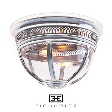 Colonial Silver Crystal Ceiling Lamp 3D model image 1 