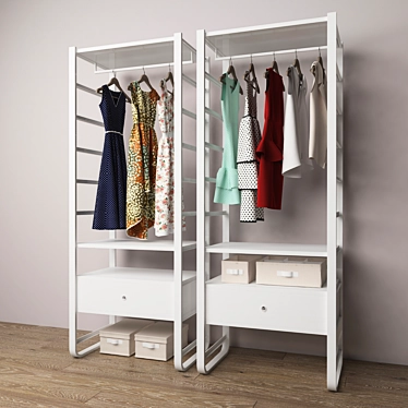 IKEA Women's Clothing: ELVARLI Open Storage System 3D model image 1 