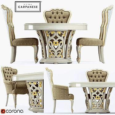 Carpanese Dining Group: Elegant Art Collection 3D model image 1 