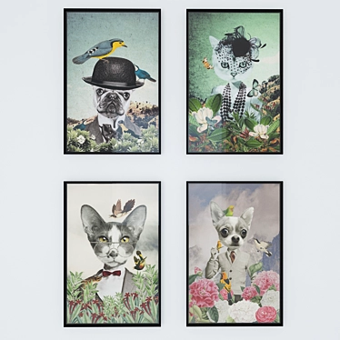 Whimsical Wildlife Prints 3D model image 1 