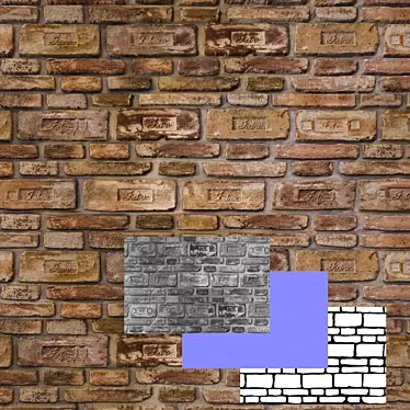 Title: Rustic Brick Wall Décor 3D model image 1 