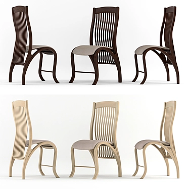 Title: Bentwood Chair: Unique Custom Design 3D model image 1 