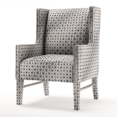 Elegant Genevieve Lounge Chair 3D model image 1 