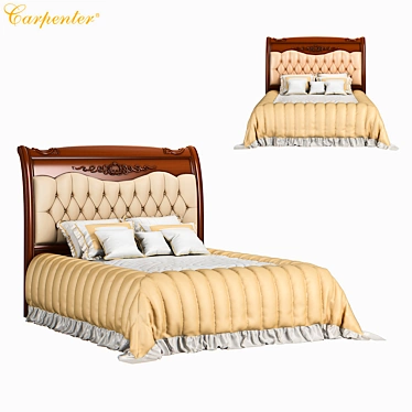 Modern Carpenter Bed Set 3D model image 1 