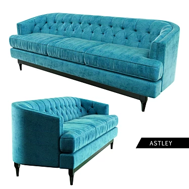 Astley Lounge Sofa: Contemporary Comfort for Your Space 3D model image 1 