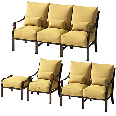 Elegant Madrid Sofas: Vintage Grace 3D model image 1 