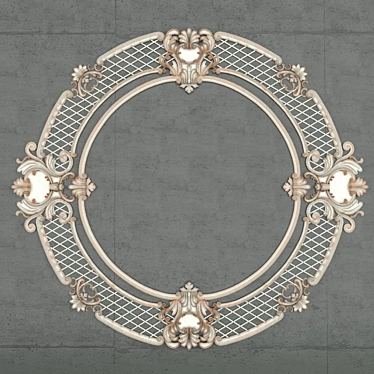 Rectangular with Circular Inlay: 3400x400 & Round: 3800 Dia 3D model image 1 