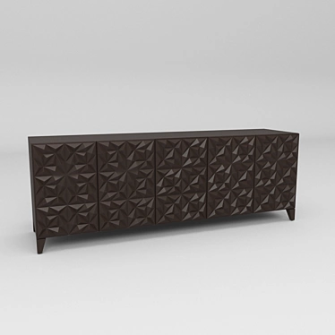 European Sideboard with Thermoplastic Foam Facade 3D model image 1 