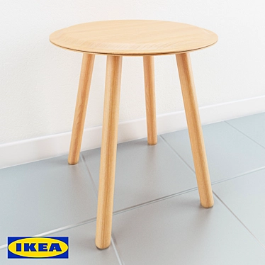 Sleek Beechwood Stool: IKEA PS 2017 3D model image 1 