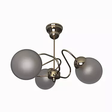 Modern 3-Lamp Chandelier 3D model image 1 