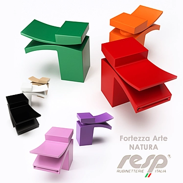 Fortezza Arte Black Sink Mixer 3D model image 1 