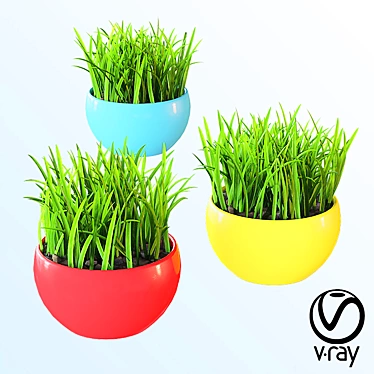 Title: Spherical Potted Plants Set 3D model image 1 