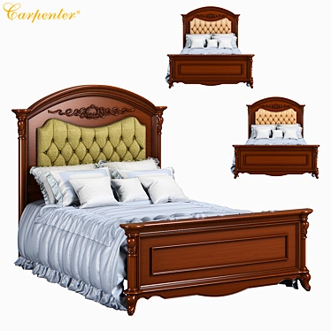 Title: Carpenter Bed A Plan 2 - Stylish and Durable 3D model image 1 