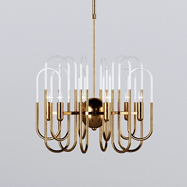 Elegant Sciolari Brass Chandelier 3D model image 1 